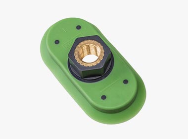 Overmolding Injection Molding Products Green Threaded Plate